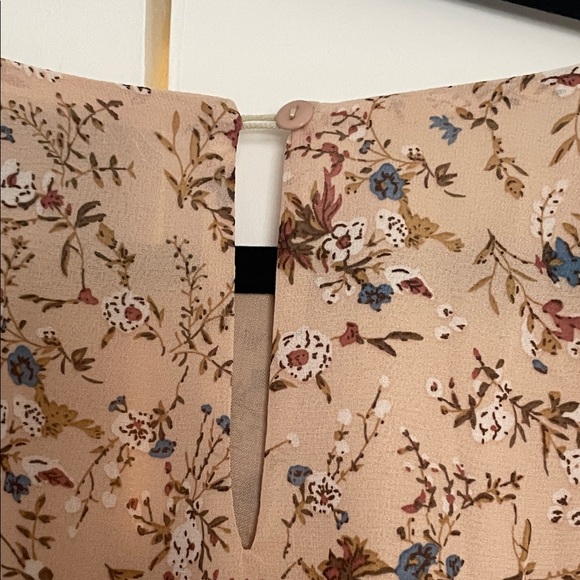 Gorgeous Floral Print Beige Dress - Picture 3 of 6